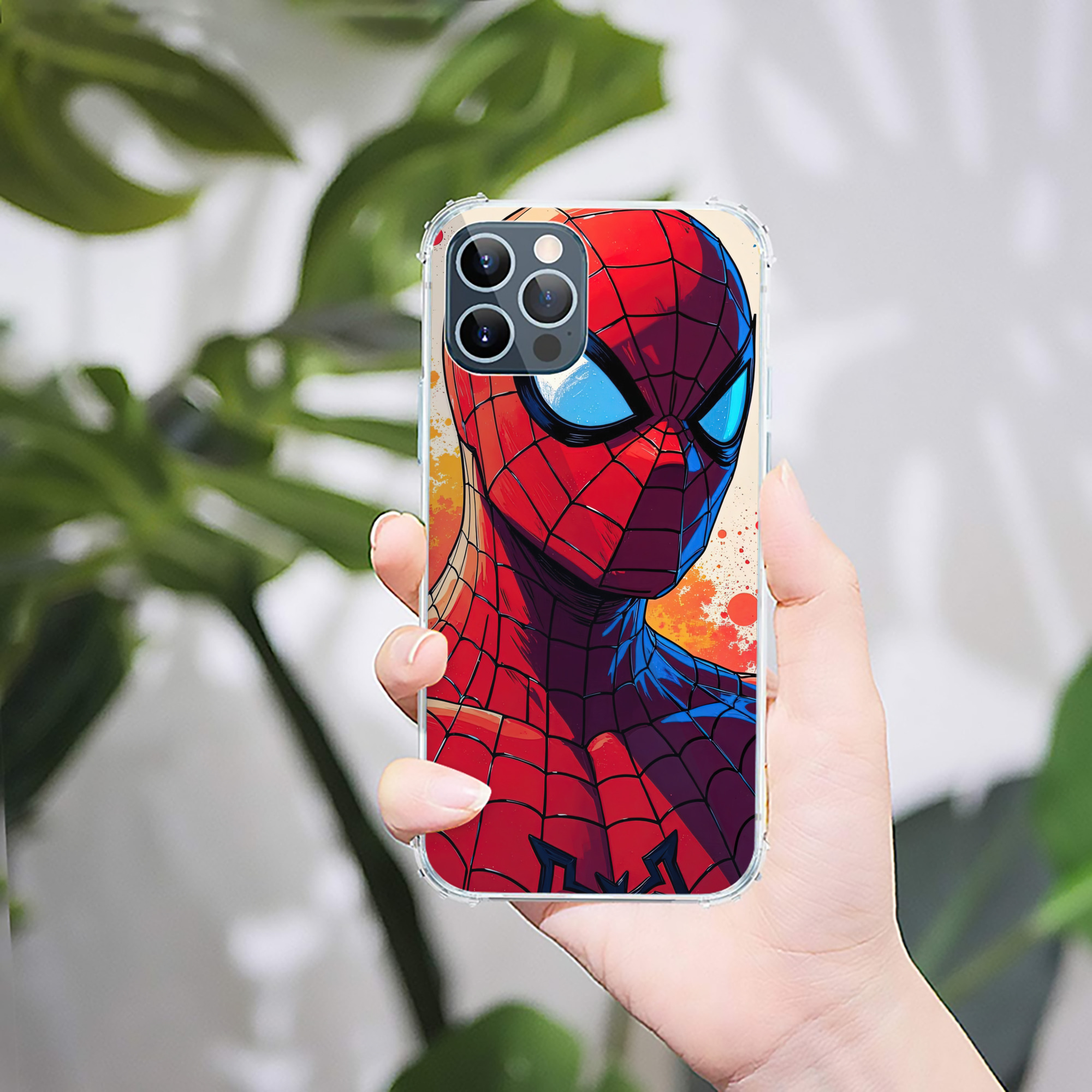 （画像用） Spider Man スパイダーマン 【iPhone 12シリーズ対応】透明スマホケース（クリアソフトケース）
